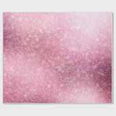 ピンクローズ金ゴールド金属箔スパークル ラッピングペーパー (フラット)