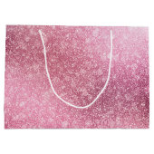 ピンクローズ金ゴールド金属箔スパークル ラージペーパーバッグ (裏面)