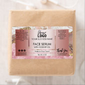 ピンクローズ金ゴールド顔血清 ラベル (インサイチュ)