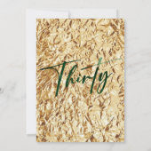 ピンクローズ金ゴールド30歳の誕生日パーティー 招待状 (裏面)