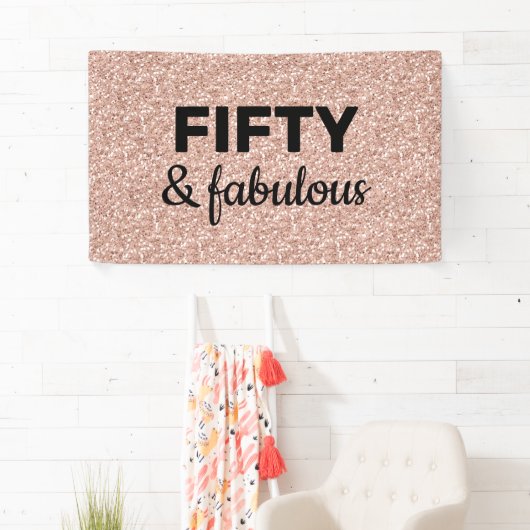 ピンクローズ金ゴールド50とファボラー誕生日  横断幕 (インサイチュ)