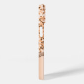 ピンクローズ金ゴールド-グリッターイニシャルモダンモノグラム Case-Mate iPhoneケース (裏面 / 右)