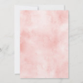 ピンクローズ開花ガールバプテスマ招待状 招待状 (裏面)