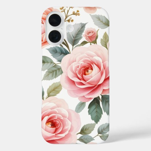 ピンクローズ開花iPhone / iPadケース Case-Mate iPhoneケース (裏面)
