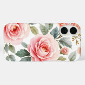 ピンクローズ開花iPhone / iPadケース Case-Mate iPhoneケース (裏面 (横))