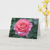 「ピンクローズ」イースターカード カード (黄色い花)