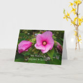ピンクローズ・オブ・シャロン/スピーディな回復を願う カード (黄色い花)