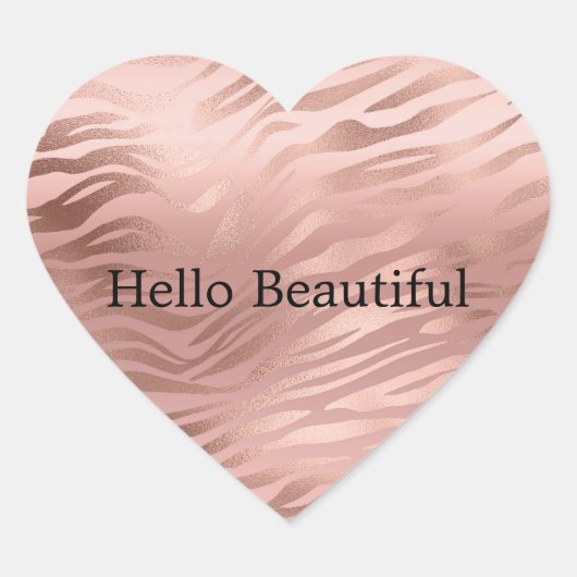 ピンクローズ グラム ゼブラ ハートシール (正面)