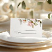 ピンクローズ&グリーン結婚ズ プレイスカード