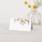 ピンクローズ&グリーン結婚リー プレイスカード (裏面)