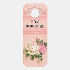 ピンクローズ&ダイアモンドティアラプリンセス ドアノブサイン