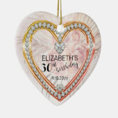 ピンクローズ |ダイヤモンズ30歳の誕生日記念日 セラミックオーナメント (右)