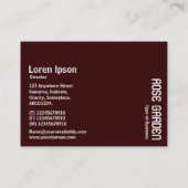 ピンクローズ（ダークチョコレート） 名刺 (裏面)