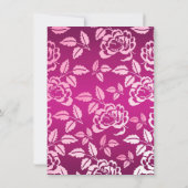 ピンクローズ&ティアラ誕生日招待状 招待状 (裏面)