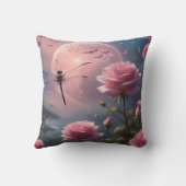 ピンクローズ&ドラゴンフライ クッション (裏面)