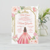 ピンクローズ&ドレスチャラミクリン招待状 招待状 (スタンド正面)