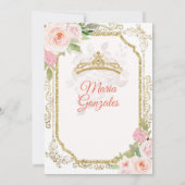 ピンクローズ&ドレスチャラミクリン招待状 招待状 (裏面)