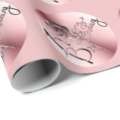 ピンクローズ「ハッピーバースデー」包装紙 ラッピングペーパー (ロールコーナー)