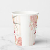 ピンクローズ、バードバースデーカップ21日 紙コップ (右)