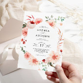 ピンクローズ&ペニーズボヘミアン結婚ズ 招待状