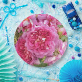 ピンクローズ ペーパープレート (パーティー)