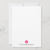 ピンクローズ&ホリーオーナメント – フラットクリスマスカード 案内状 (裏面)