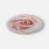 ピンクローズ&ホワイトウッドシャビーシックブライダルシャワー ペーパープレート (アングル)