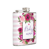 ピンクローズ&ポピーフローラブーケブライドメイド フラスク (右)