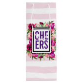 ピンクローズ&ポピーフローラブーケ応援 ワインギフトバッグ (裏面)