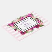 ピンクローズ&ポピーフローラブーケ結婚ス ゲストブック (コーナー)