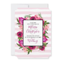 ピンクローズ&ポピーフローラブーケ結婚ス