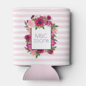 ピンクローズ&ポピーフローラブーケ結婚ス 缶クーラー (裏面)