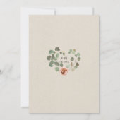 ピンクローズ&ユーカリ素朴ハート結婚ズ 招待状 (裏面)