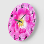 ピンクローズ ラージ壁時計 (傾斜)