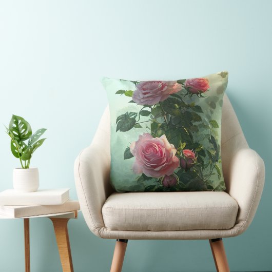 ピンクローズ – 枕 (椅子)