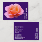 ピンクローズ(深い紫) 名刺 (正面/裏面)