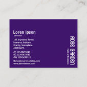 ピンクローズ(深い紫) 名刺 (裏面)