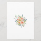 ピンクローズ&金ゴールドフレームベビーシャワーメニュー メニュー (裏面)