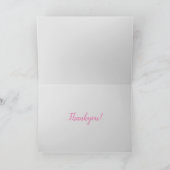 ピンクローズ#2折り畳みサンキューカード サンキューカード (内部)