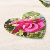 ピンクローズ#2 ペーパーコースター (アングル)