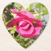 ピンクローズ#2 ペーパーコースター (正面)