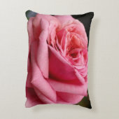 ピンクローズIかわいらし花の写真 アクセントクッション (裏面(縦))