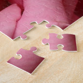 ピンクローズIかわいらし花の写真 ジグソーパズル (側面)