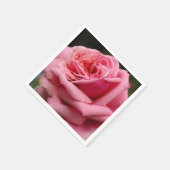ピンクローズIかわいらし花の写真 スタンダードカクテルナプキン (角)