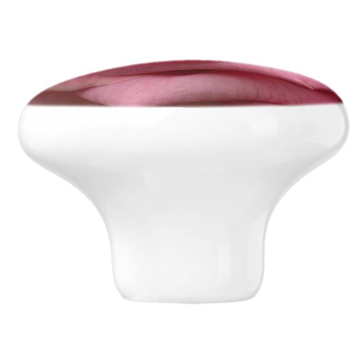 ピンクローズIかわいらし花の写真 セラミックノブ (側面)