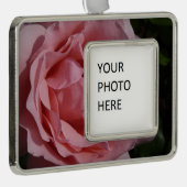 ピンクローズIIかわいらしフローラ シルバープレートフレームオーナメント (右)