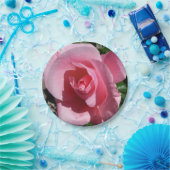 ピンクローズIIIガーデンフローラ ペーパープレート (パーティー)