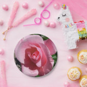 ピンクローズIIIガーデンフローラ ペーパープレート (パーティー)