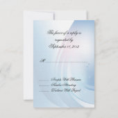 ピンクローズRSVP招待状 出欠カード (裏面)