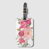 ピンクローゼアクリルラゲージタグ ラゲッジタグ (正面縦)